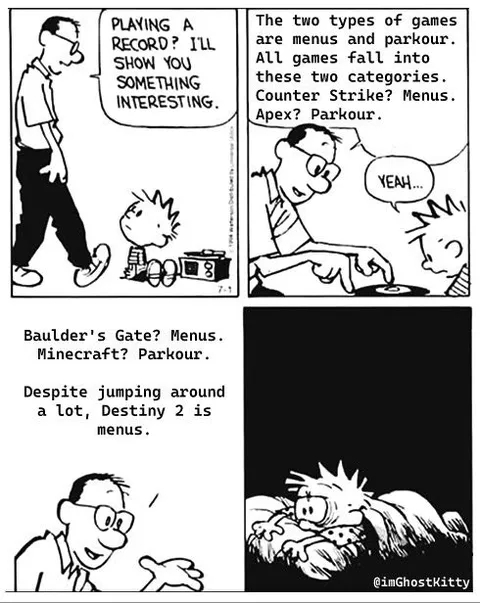 Calvin Learns Games Are Menus