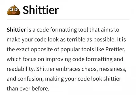 Shittier Code Formatter