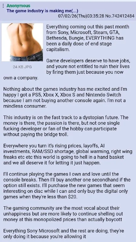 The Game Industry Is Making Me