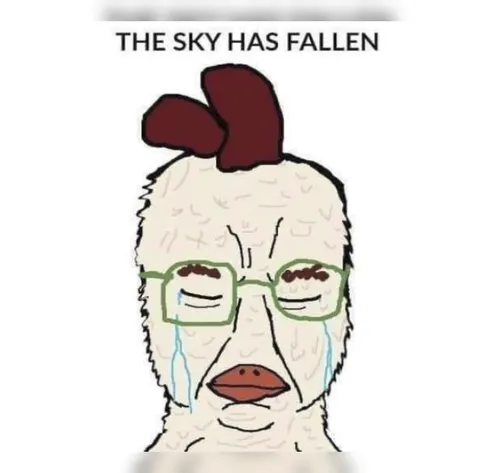 The Sky Has Fallen Crying Chicken