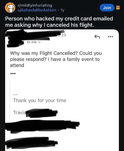 Hacker Asks About Cancelled Flight