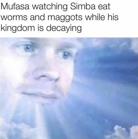 Mufasa Watches Simba Eat Worms