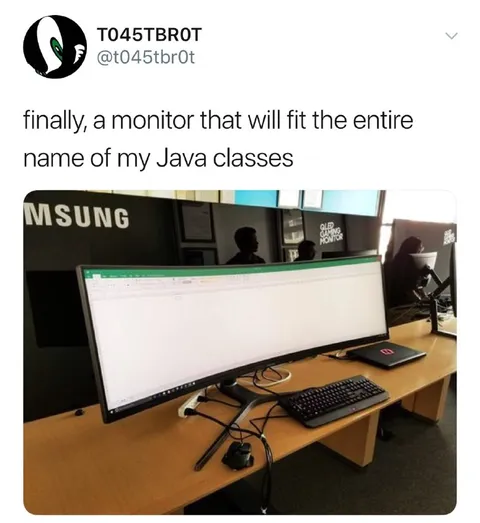Java Classes Need a Giant Monitor