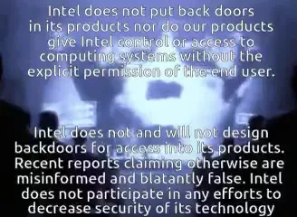 Intel Denies Backdoor Claims