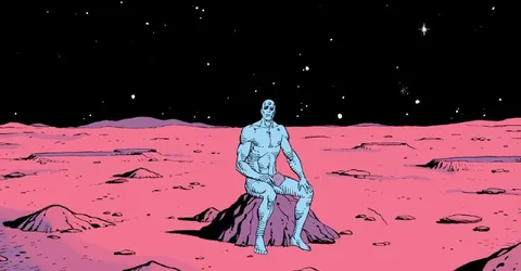 Man Alone on a Pink Planet