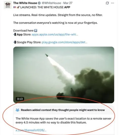 White House App Tracks Your Location