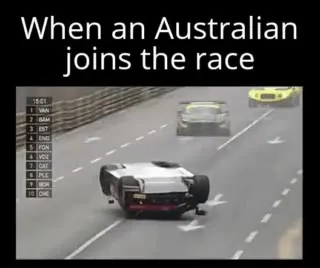 When an Australian Joins the Race