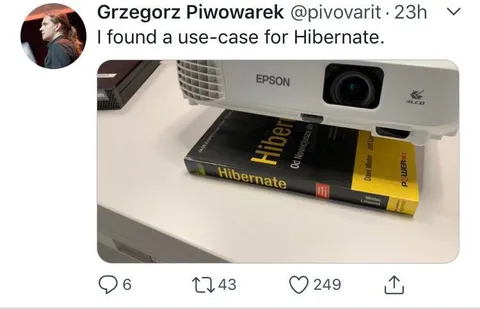 Projector Uses Hibernate Book