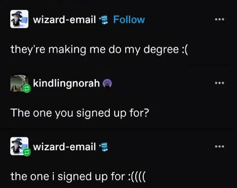The Degree I Signed Up For