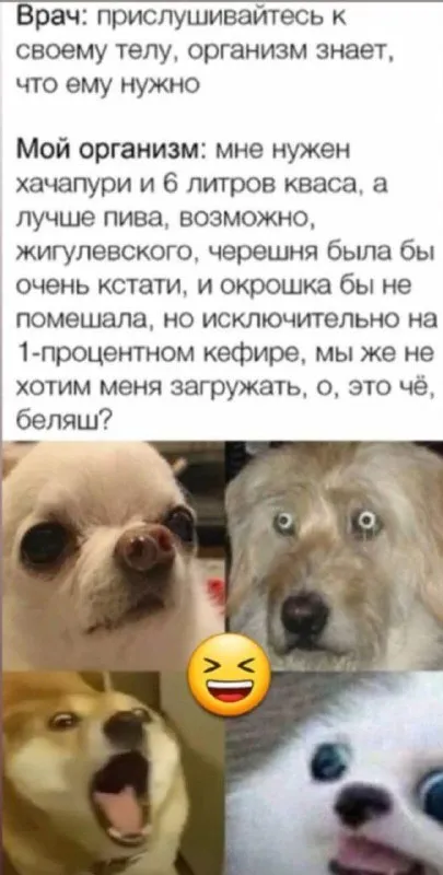 Организм требует хачапури и кваса