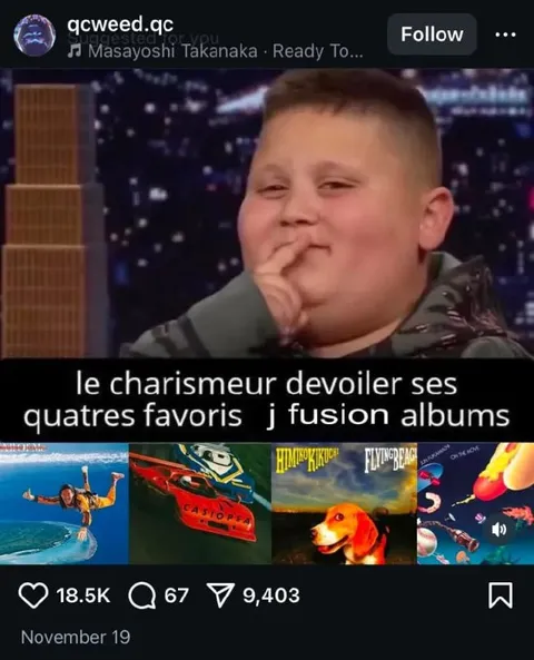 Le charismeur et ses albums favoris