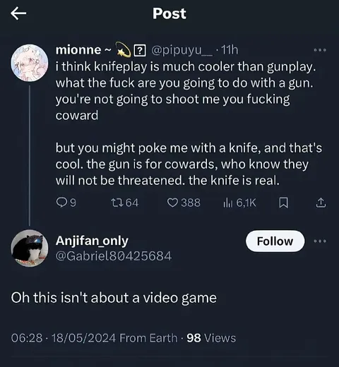 Knifeplay Is Not a Video Game