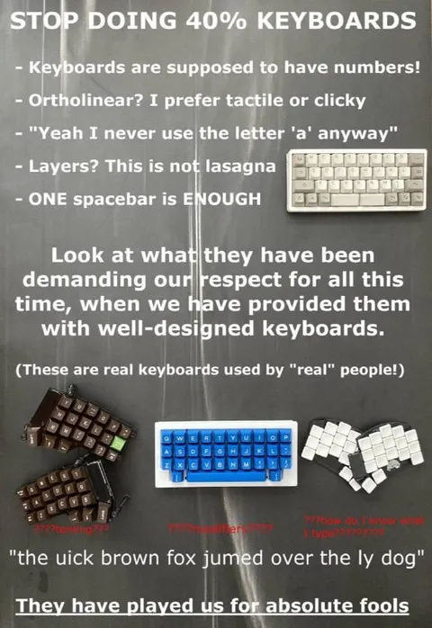 Stop Doing 40% Keyboards