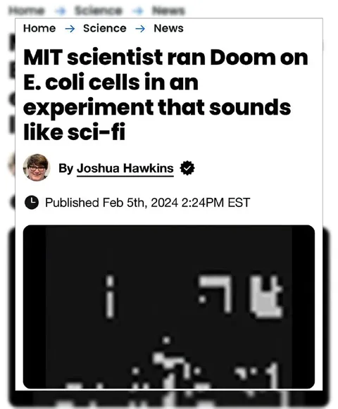 Doom on E. coli Cells