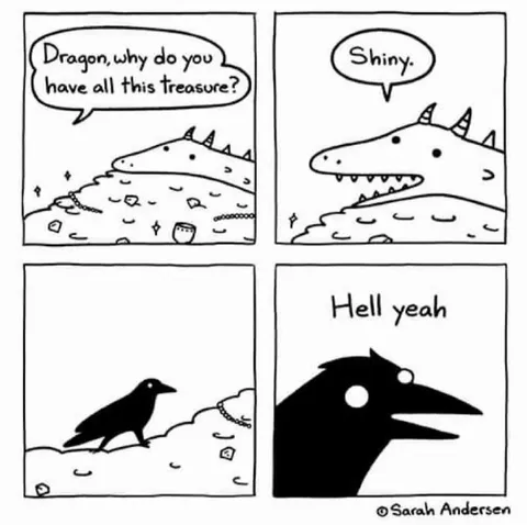 Dragon Loves Shiny Treasure