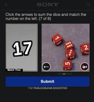 Impossible Dice CAPTCHA