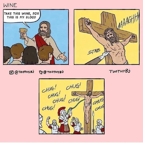 Jesus Turns Wine Into Blood