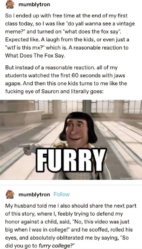 Lord Farquaad Says Furry