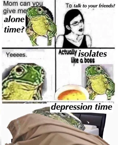 Frog Enjoys Being Alone