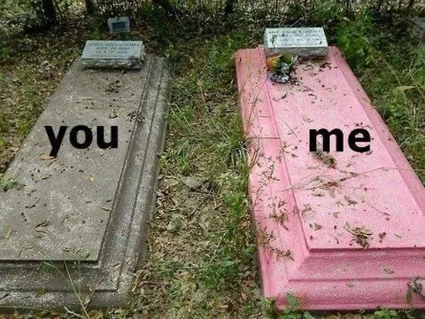 You and Me Grave Slabs