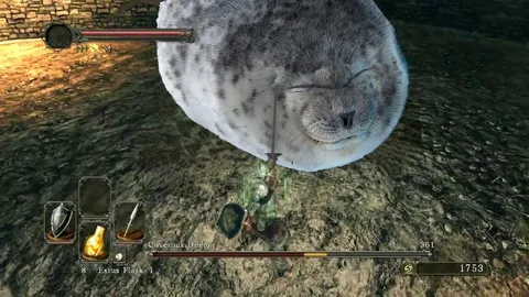 Огромный тюлень в Dark Souls