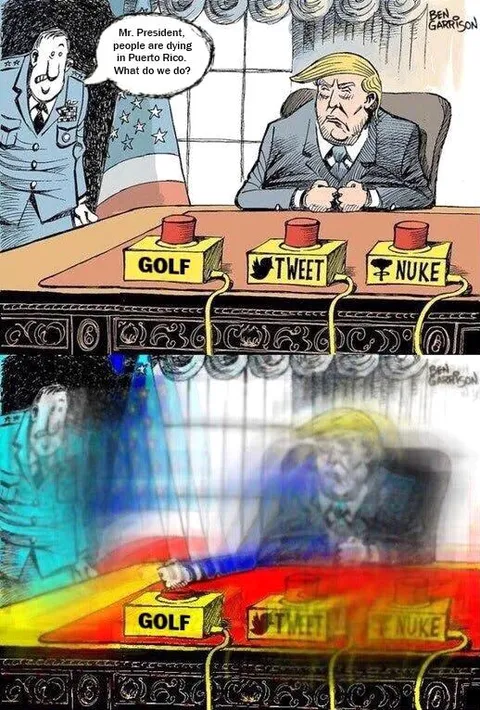 Trump Golf Tweet Nuke