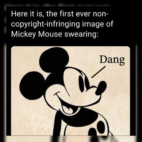 Mickey Mouse Swearing Without Copyright
