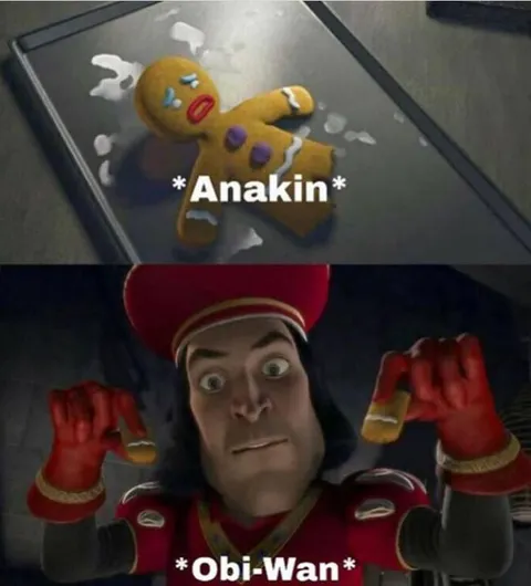 Anakin and Obi-Wan Gingerbread Meme