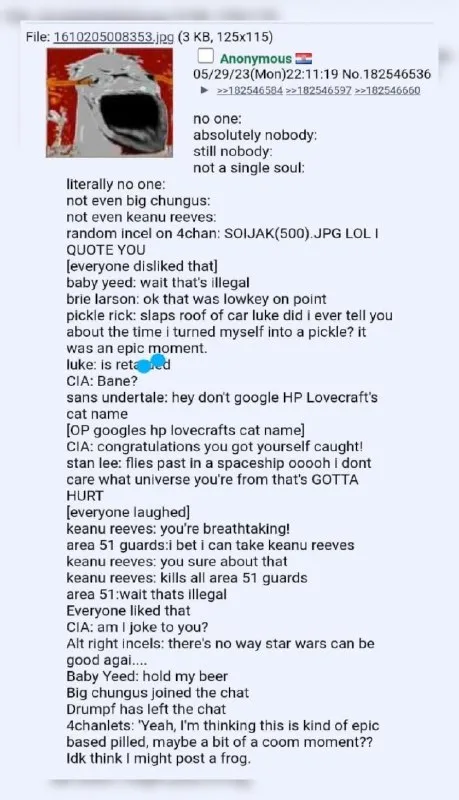 Absolutely Nobody 4chan Copypasta