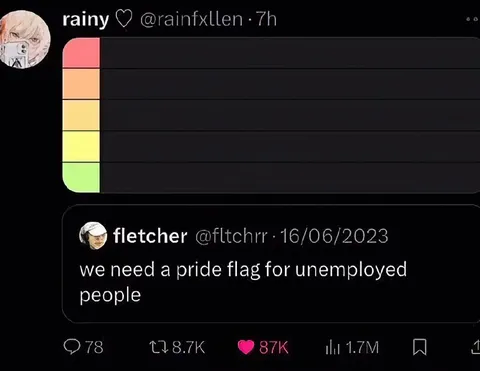 Pride Flag for Unemployed People