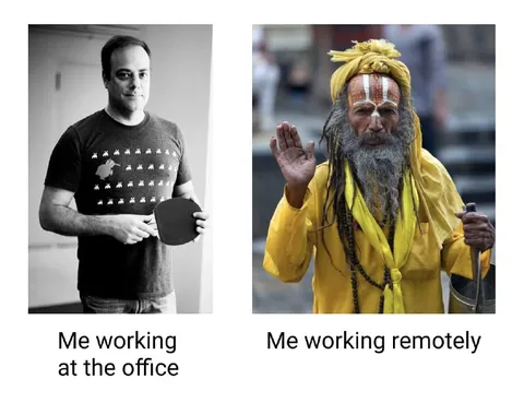 Me Working Remotely