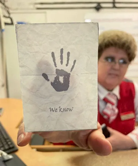 We Know Handprint Sign