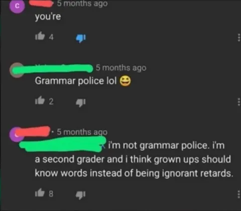 Grammar Police Second Grader