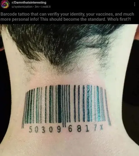 Barcode Tattoo Identity Verification