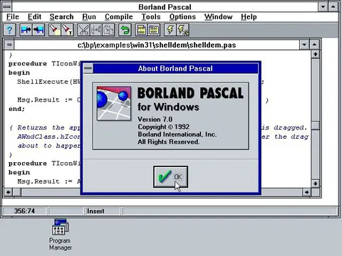 About Borland Pascal for Windows