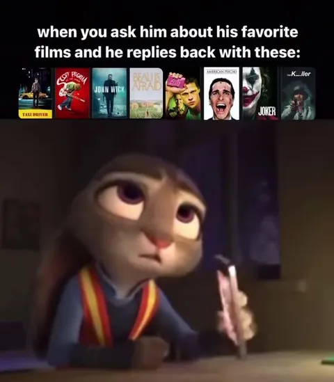 When His Favorite Films Are These