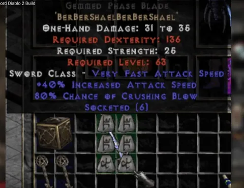 Cursed Diablo 2 Sword Build