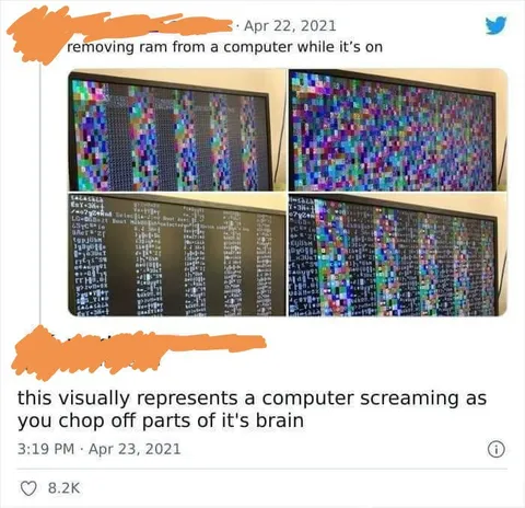 Computer Screaming Without RAM