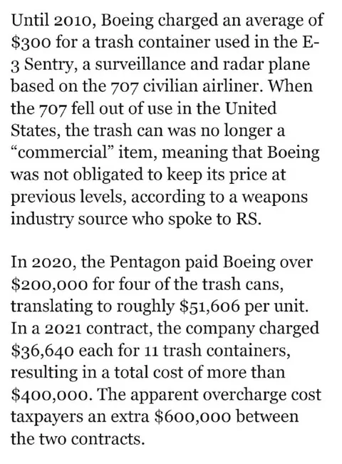 Boeing’s $36,640 Trash Can