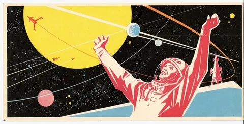 Космонавт среди планет