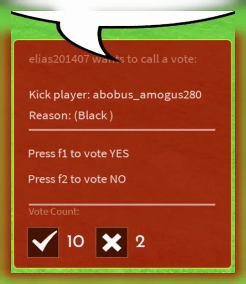 Vote to Kick the Black Player