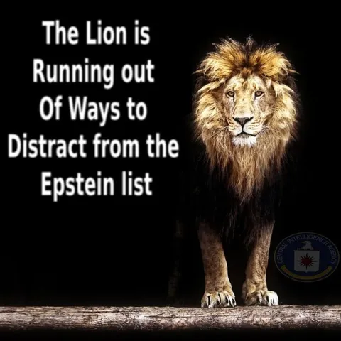 Lion Distracts From Epstein List