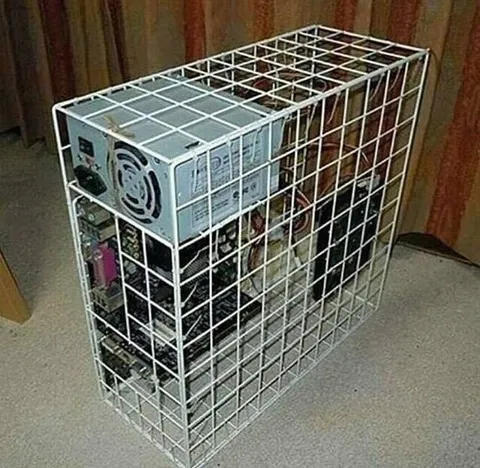 Компьютер в клетке