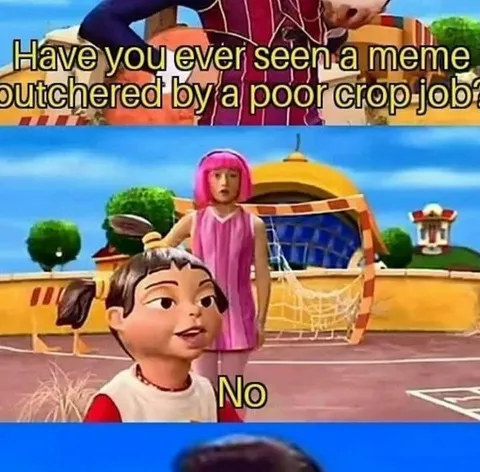 Poor Crop Job Meme