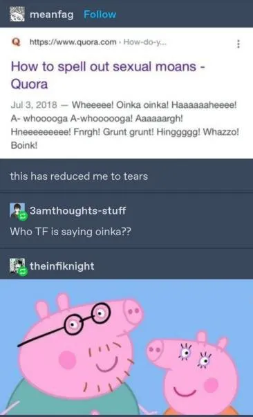 Daddy Pig Reads Sexual Moans