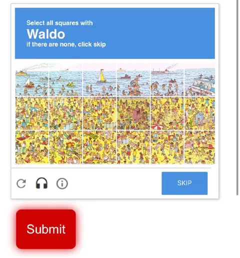 Where’s Waldo CAPTCHA