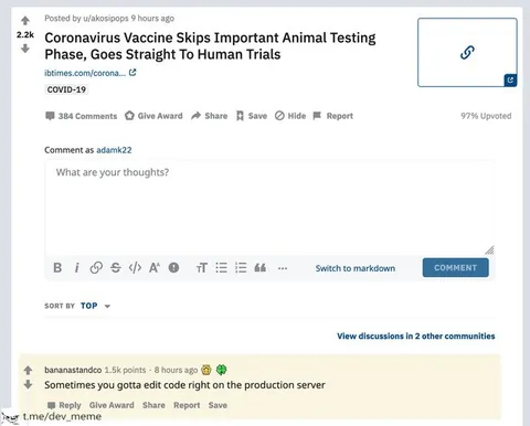 Coronavirus Vaccine Skips Animal Testing
