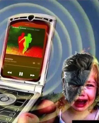 Crying Child Listening to Duran Duran