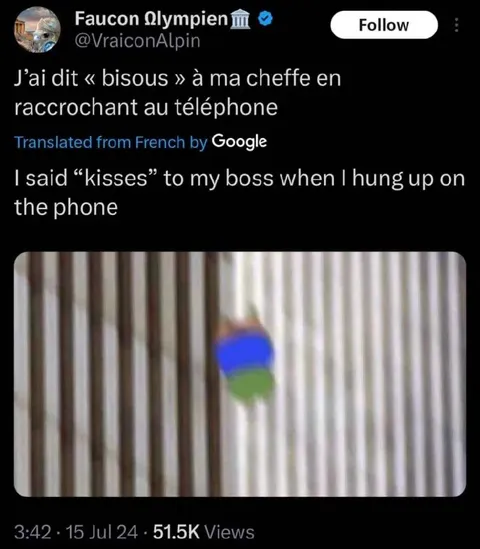 Bisous à ma cheffe au téléphone