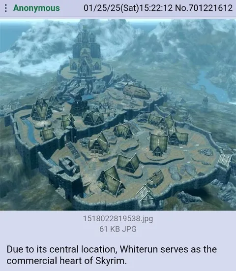 Whiterun Commercial Heart of Skyrim